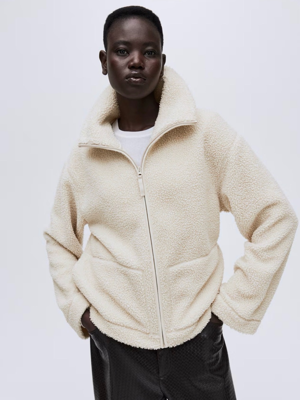 H&M Fuzzy Teddy Bear Light Jacket